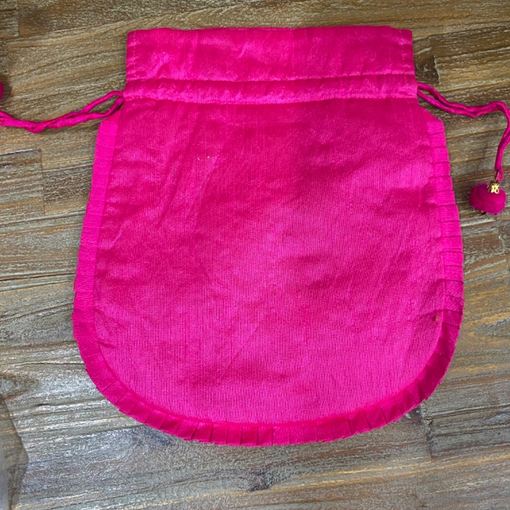 Embroidered and Embellished Drawstring Pouch - Picture 2 of 4